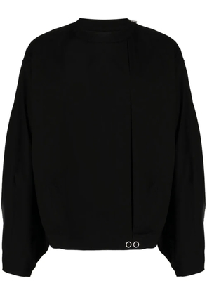 SONGZIO Cocoon pleat-detail sweatshirt - Black