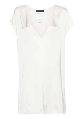 Fabiana Filippi sleeveless satin tunic - White