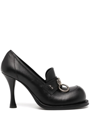 Martine Rose 100mm bulb-toe leather pumps - Black