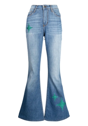 Madison.Maison star-print high-rise flared jeans - Blue