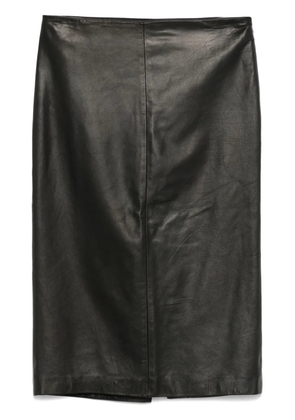 Gucci Pre-Owned 2000s leather mini skirt - Black