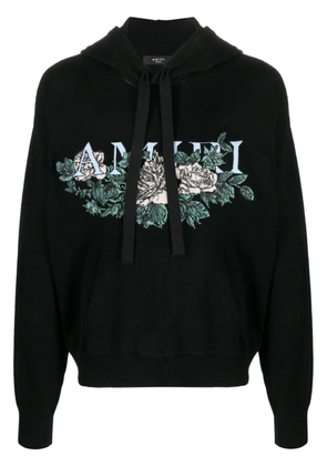 AMIRI intarsia-knit logo hoodie - Black