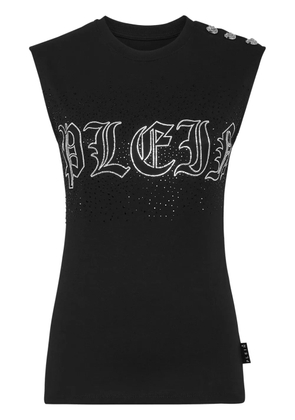Philipp Plein crystal-embellished cotton tank top - Black