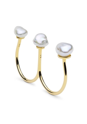 AUTORE MODA 9kt yellow gold Sophia pearl ring
