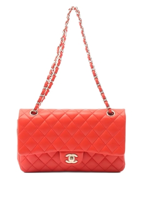 CHANEL Pre-Owned 2016-2017 Double Flap matelasse chain shoulder bag - Orange