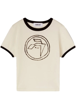 AMBUSH hand-print organic cotton T-shirt - Neutrals