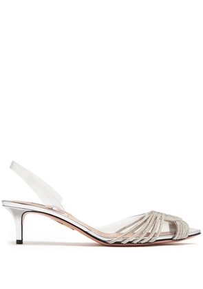 Aquazzura 50mm Gatsby pumps - Silver