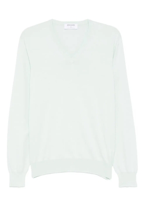 Gran Sasso V-neck long-sleeved sweater - Green