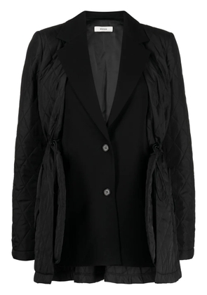 Besfxxk notched-lapels layered blazer - Black