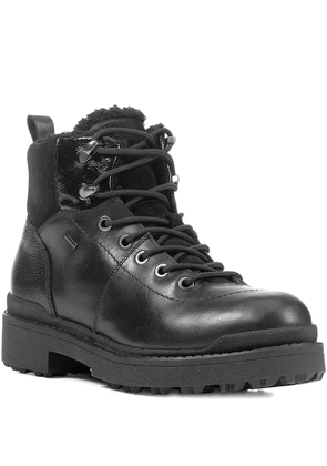 Geox lace-up shearling-lined boots - Black