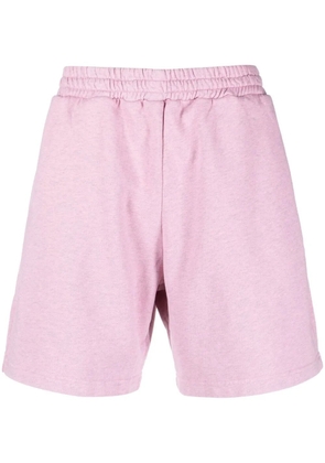 MSGM logo-embroidered cotton shorts - Pink