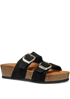 Geox double-buckle slides - Black