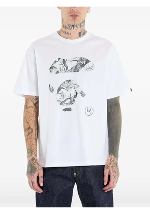 A BATHING APE® Tree Edge Camo Ape Face T-shirt - White