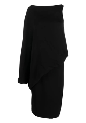 TOM FORD asymmetric silk midi dress - Black