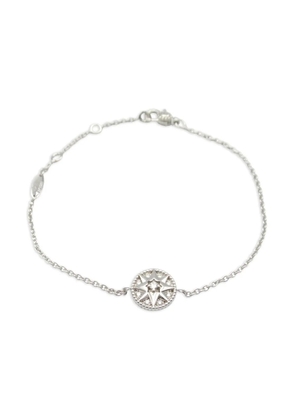 Christian Dior Pre-Owned 2010s 18k white gold Rose des Vents diamond bracelet - Silver