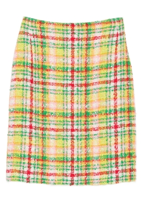 CHANEL Pre-Owned 1997 plaid tweed mini skirt - Green