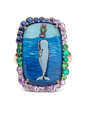 Francesca Villa 18K yellow gold Whales At Wonderland ring