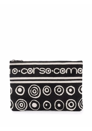 10 CORSO COMO logo zipped clutch - White