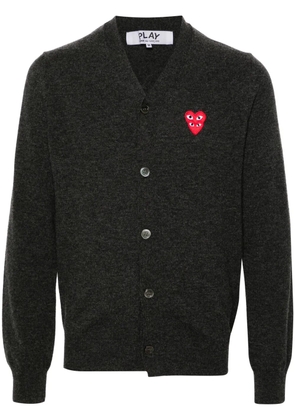 Comme Des Garçons Play heart-patch wool cardigan - Grey