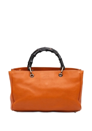 Gucci Pre-Owned 2016-2025 Medium Calfskin Bamboo Shopper satchel - Orange
