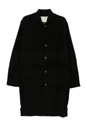 By Walid backed lace pacho coat - Black