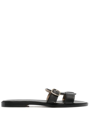 Doucal's Fibbia buckle-detail leather sandals - Black