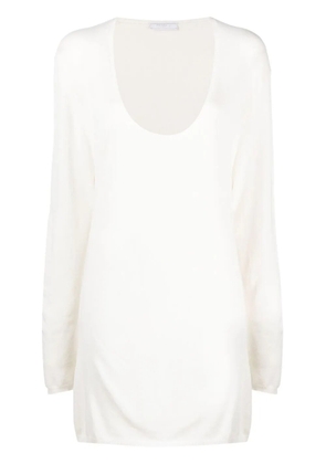 Prada Pre-Owned 2000s longline plunge T-shirt - White