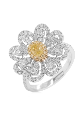 HYT Jewelry 18kt yellow gold palladium and diamond ring - Silver