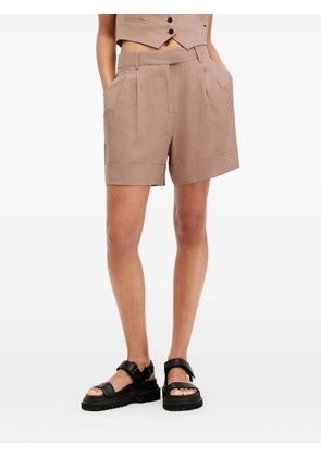 AllSaints pleated-cuffed shorts - Brown