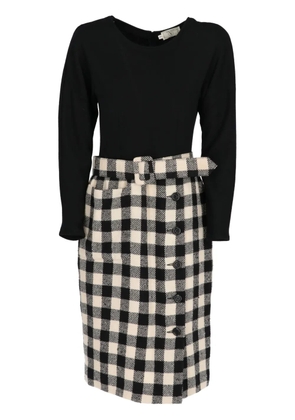 Valentino Garavani Pre-Owned 1980s checked dress - Black