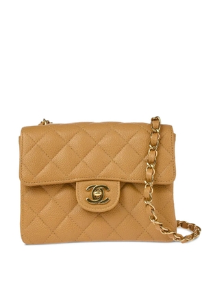 CHANEL Pre-Owned 2005 mini Classic Square Flap 17 shoulder bag - Brown