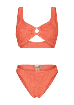 PARAMIDONNA Irina textured ring-detail bikini - Orange