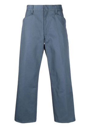 Neighborhood logo-patch wide-leg trousers - Blue