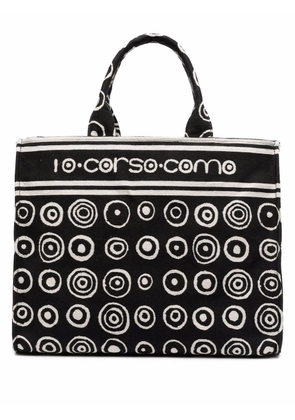 10 CORSO COMO graphic-print canvas tote - Black