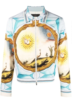 AMIRI Landscape Frame varsity jacket - Blue