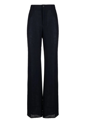 Dolce & Gabbana linen tailored wide-leg trousers - Blue