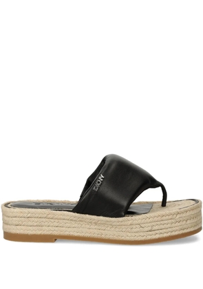 DKNY leather slides - Black