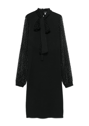 Christian Dior Pre-Owned 2010s pussy-bow midi dress - Black