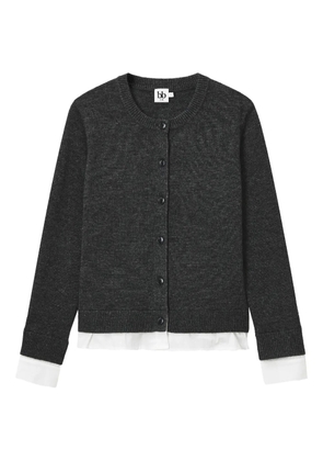 b+ab layered buttoned cardigan - Grey