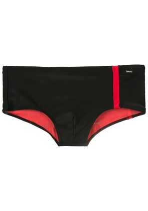 Amir Slama two-tone striped swimming shorts - Black