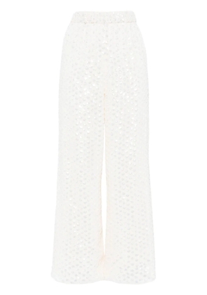 Needle & Thread Raindrop sequin trousers - Neutrals