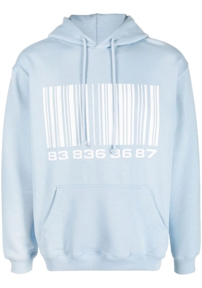 VTMNTS Big Barcode hoodie - Blue