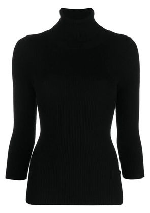 ASPESI ribbed-knit roll-neck knitted top - Black