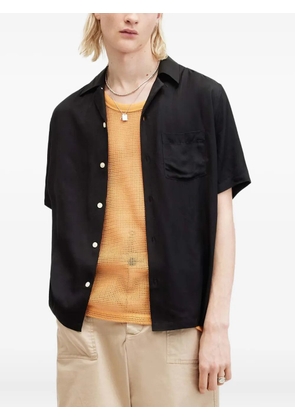 AllSaints embroidered-sun motif shirt - Black