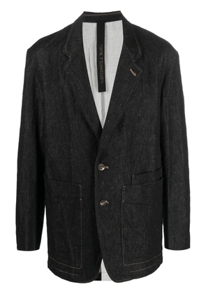 Forme D'expression patch-pockets denim blazer - Black