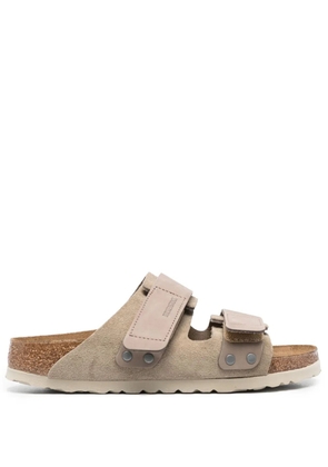 Birkenstock Kyoto touch-strap leather sandals - Grey