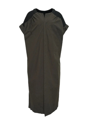 Y's short-sleeve paneled midi dress - Black