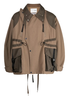 Yoshiokubo Master multi-pocket jacket - Brown