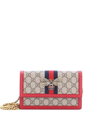 Gucci Pre-Owned Queen Margaret Chain Wallet GG Coated Canvas Mini crossbody bag - Brown