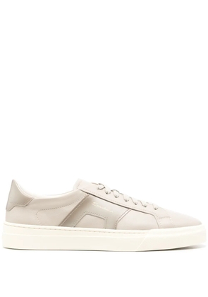 Santoni panelled leather sneakers - Grey